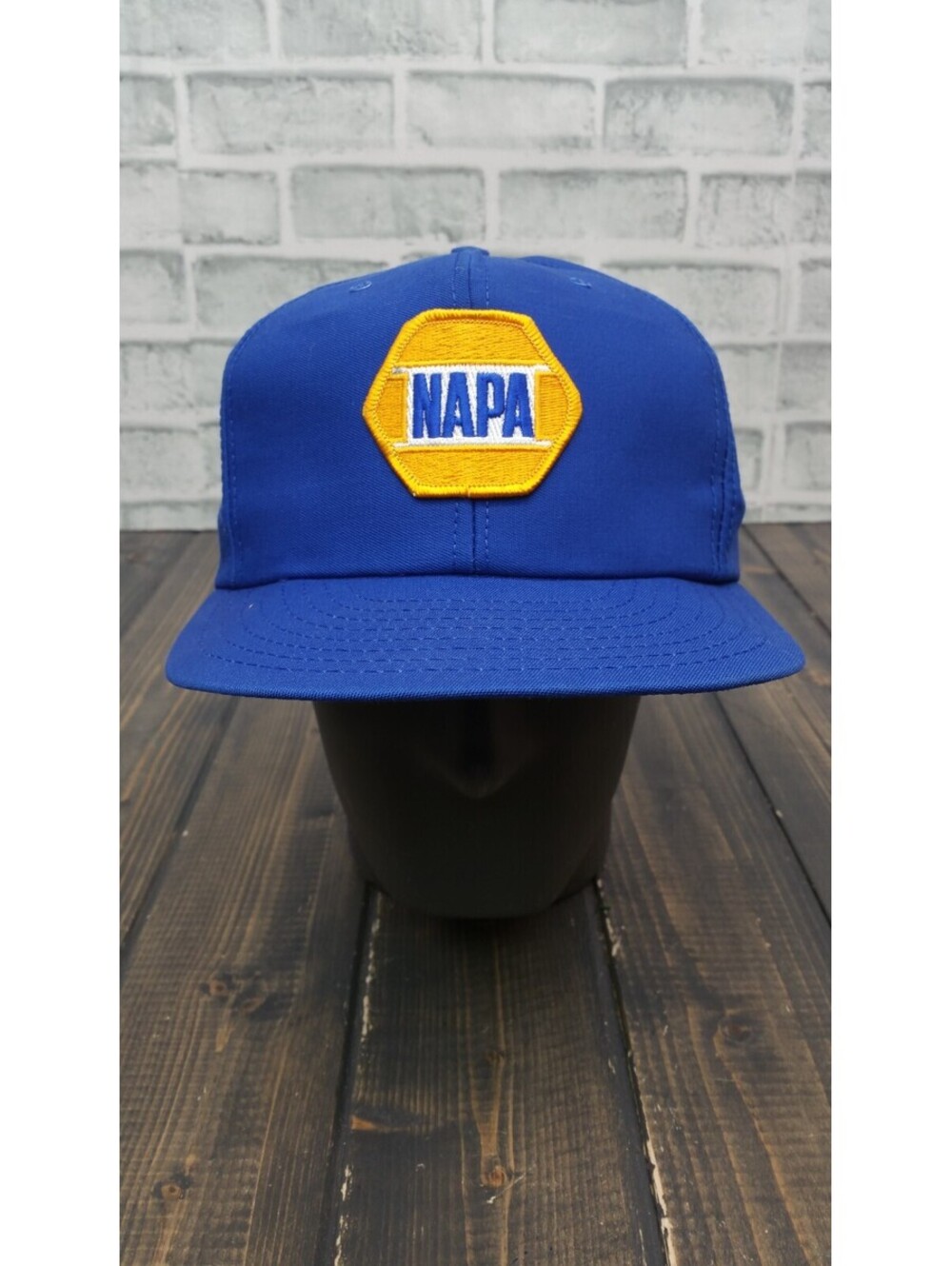 Vintage NAPA Snapback Cap Hat Mens Blue Patch Trucker MFG Louisville Made in USA